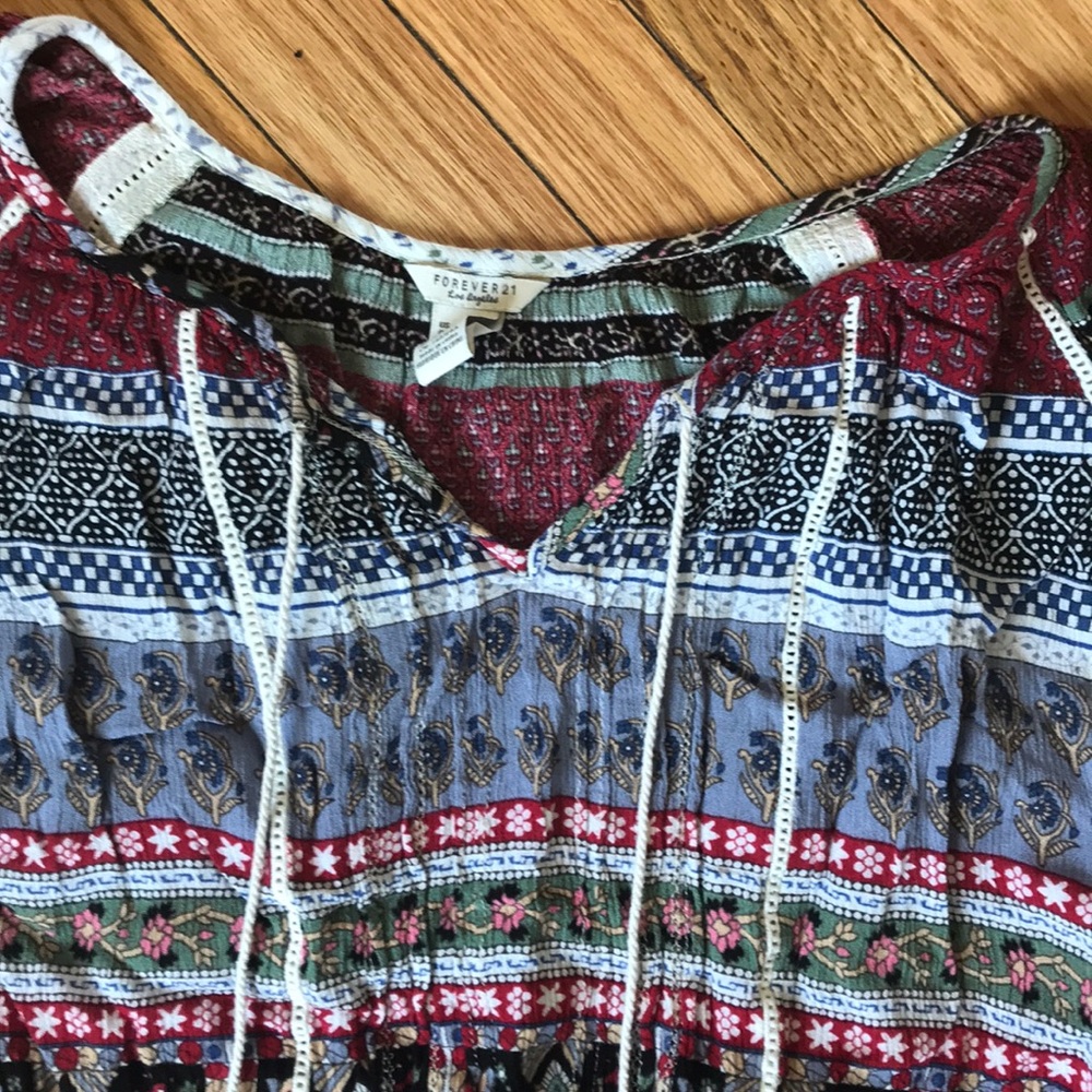 F21 boho printed top